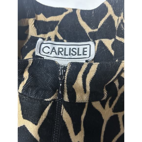 Carlisle Giraffe Print Corduroy Zip Vest (US 12) - Picture 4 of 12